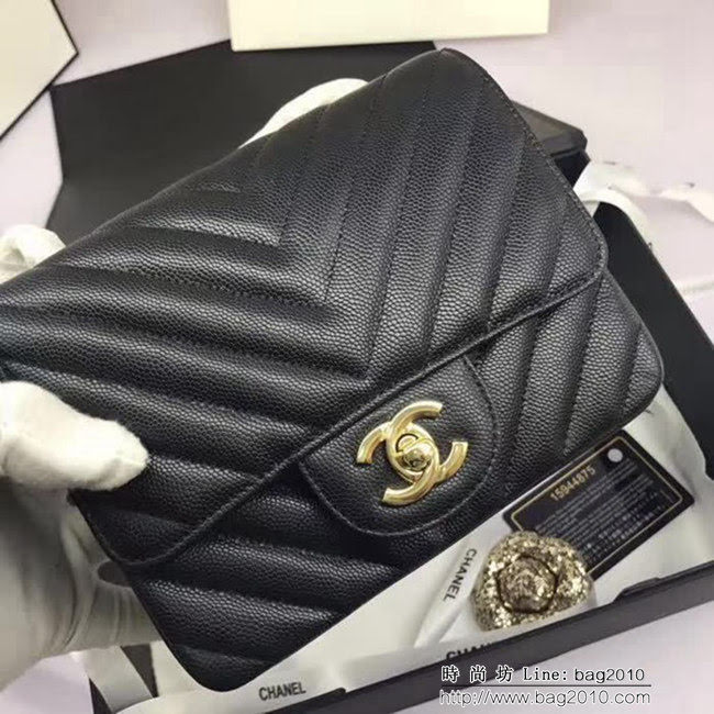 香奈兒CHANEL 升級版V線1115進口球紋皮單肩斜挎鏈條包 DSC1806